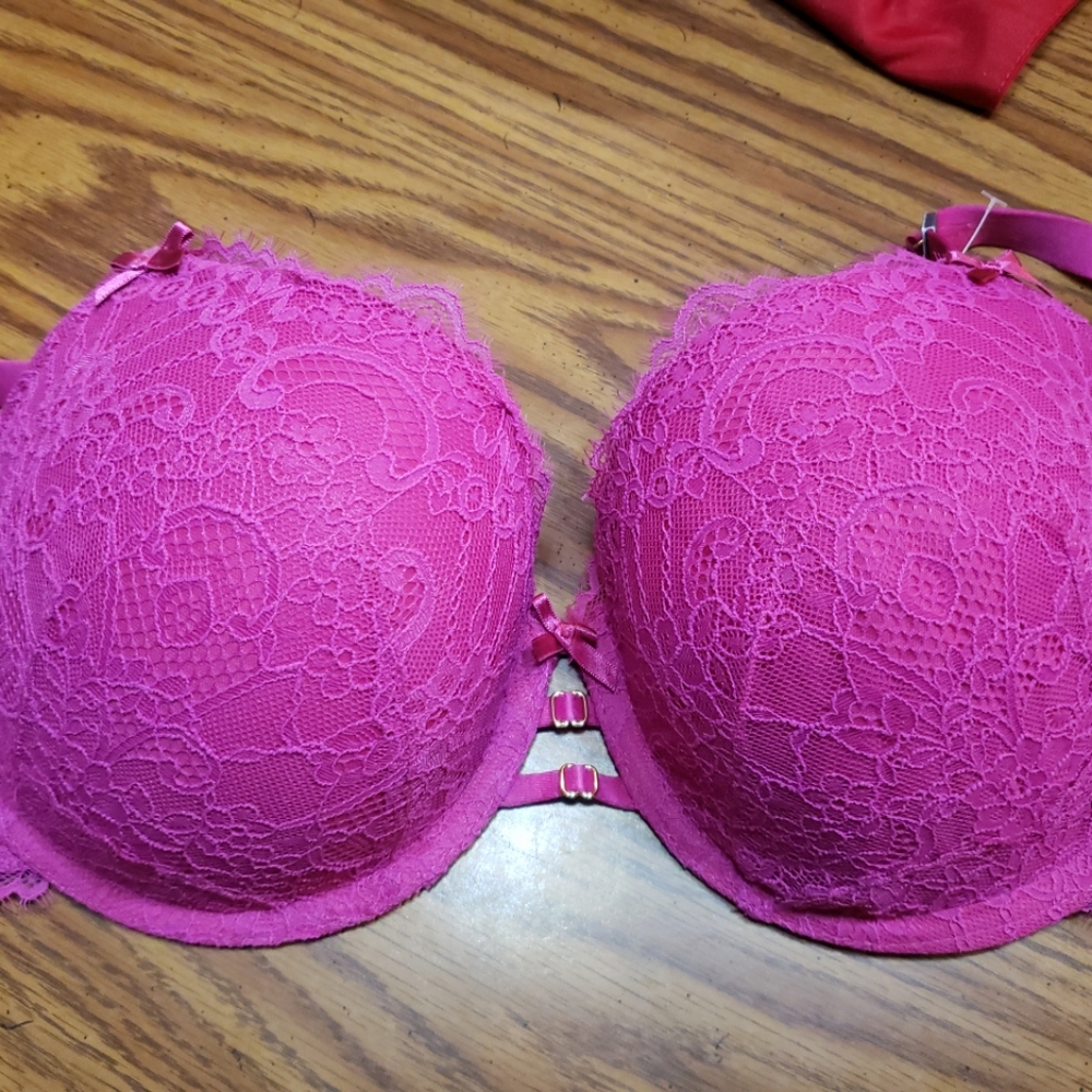 Lane Bryant Pink Floral Lace Bra